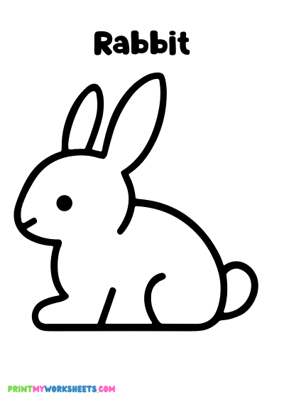 Animal Name Learning Coloring Worksheet