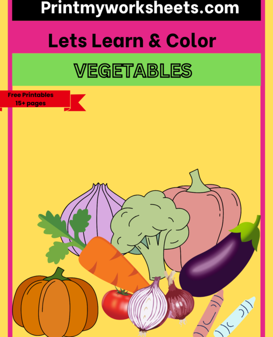 Vegetable Coloring Book for Kids Worksheet