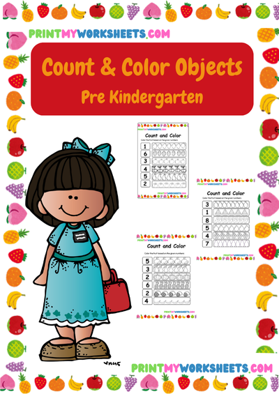 Counting Objects Color Worksheet