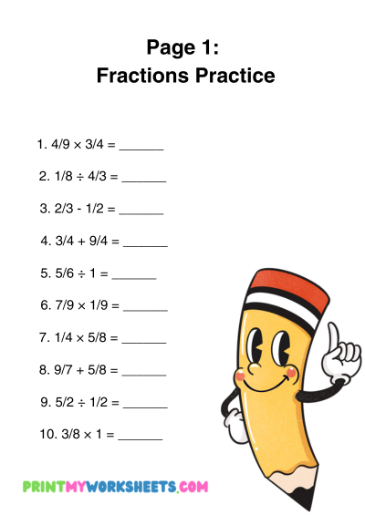 5th Grade Fractions Practice