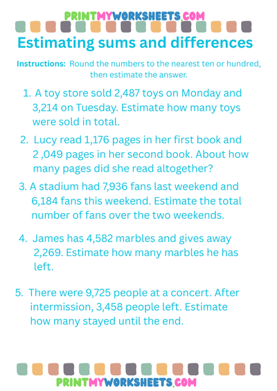 Estimating Sums and Differences